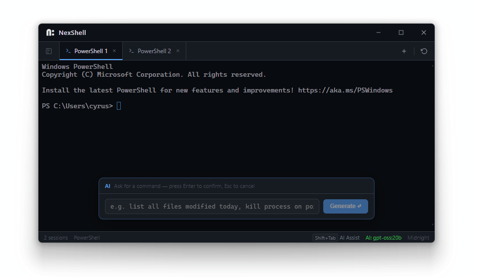 NexShell — Your shell, supercharged